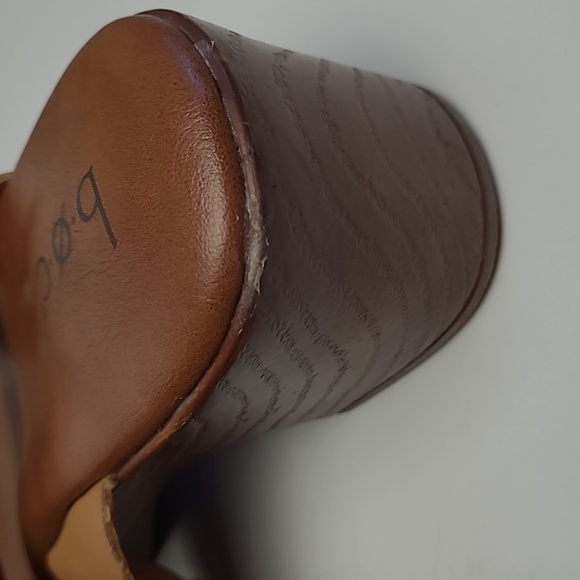 B.O.C JILLIAN BROWN FAUX LEATHER BRAIDED STRAP SLIP ON HEELS 8M - Picture 6 of 9